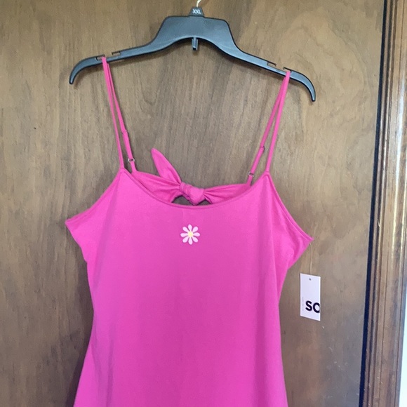 3/$18 SO tie back bodycon mini dress pink w embroidered size XL jr - Picture 14 of 17